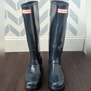 Hunter Navy Rain Boots